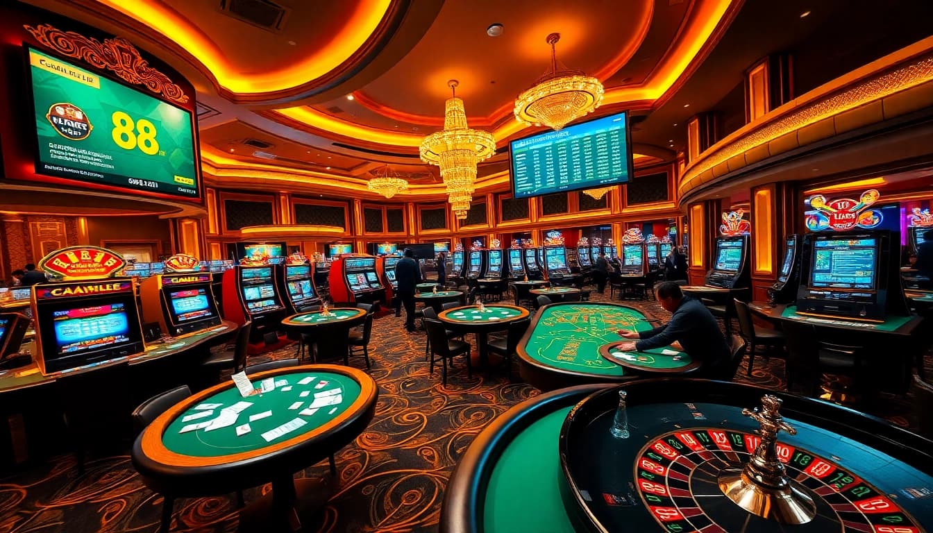 Players enjoying thrilling games at Go 88 casino, an ideal gambling spot with stunning visuals.