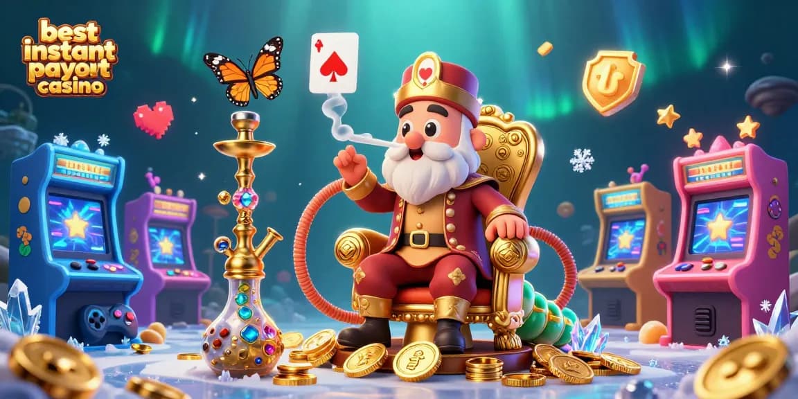 Experience the excitement at the best instant payout casino with vibrant arcade elements and rich detail.