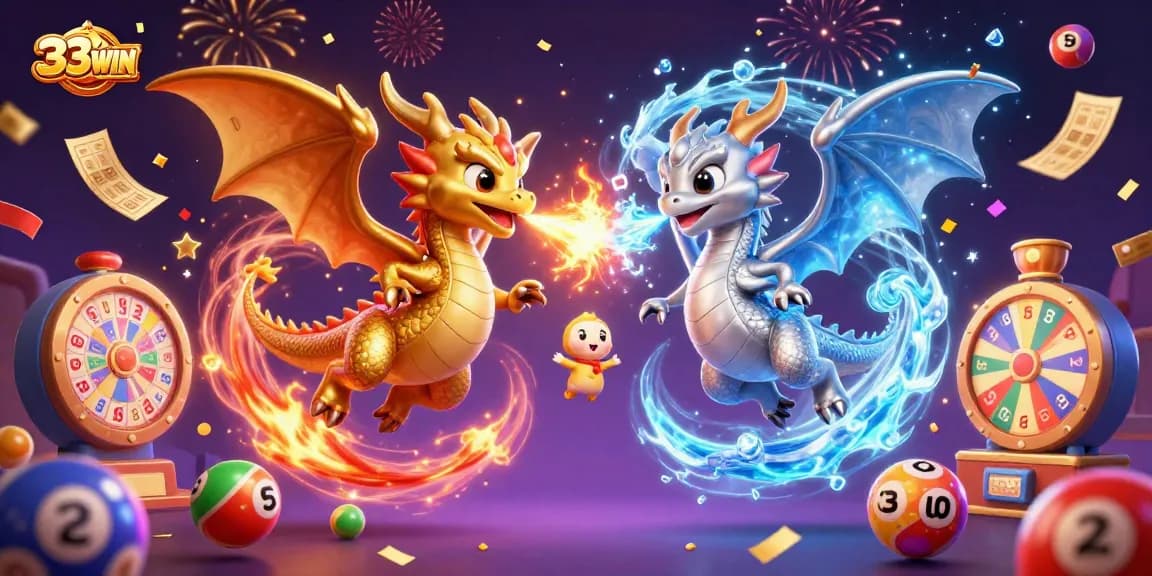 Engage with 33WIN's thrilling world of gambling through this vibrant illustration featuring dynamic game elements.