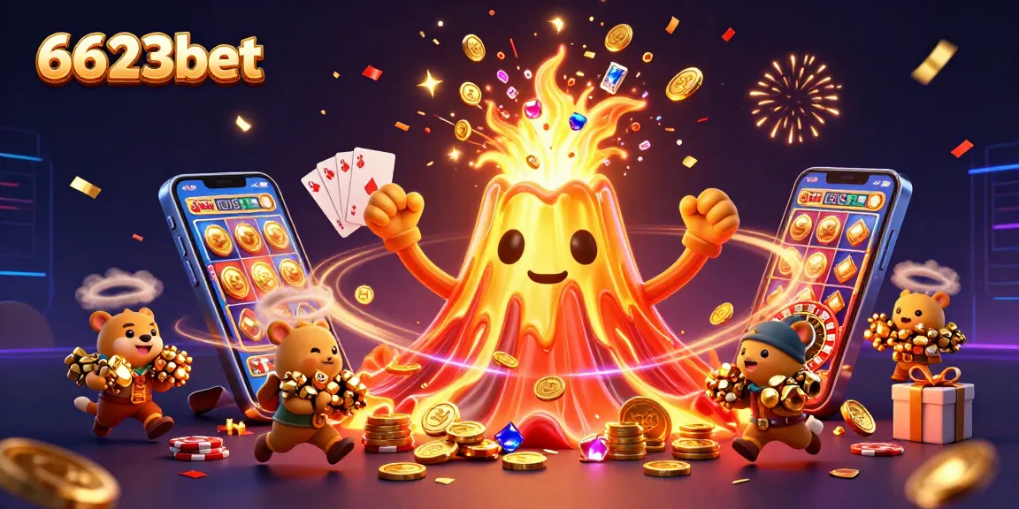Win big with 6623bet as golden coins spill from a magical volcano in the ultimate gaming scene.
