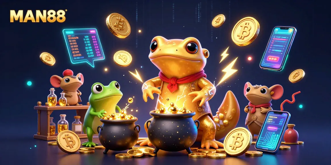 Join the vibrant gaming adventure with MAN88, featuring alchemical gold transmutation and cryptocurrency elements.