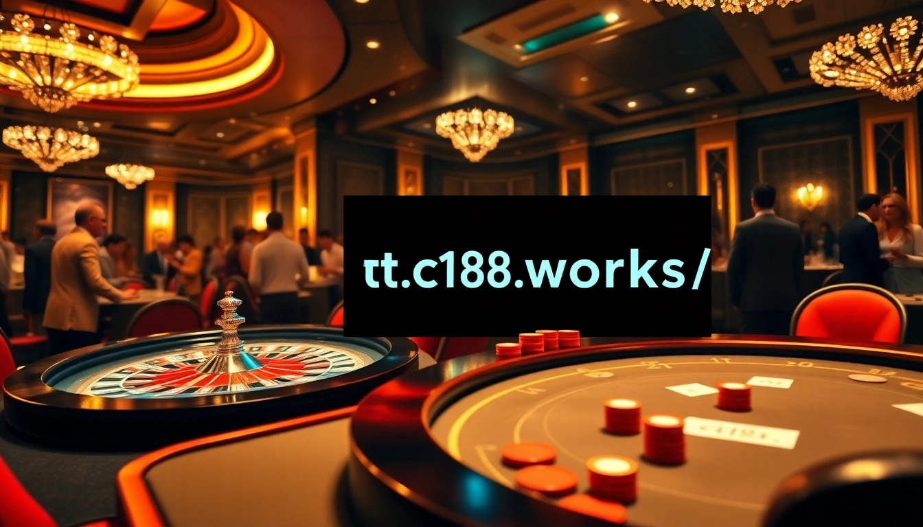 Engage in thrilling casino excitement at https://c168.works/ with poker chips and a roulette table.