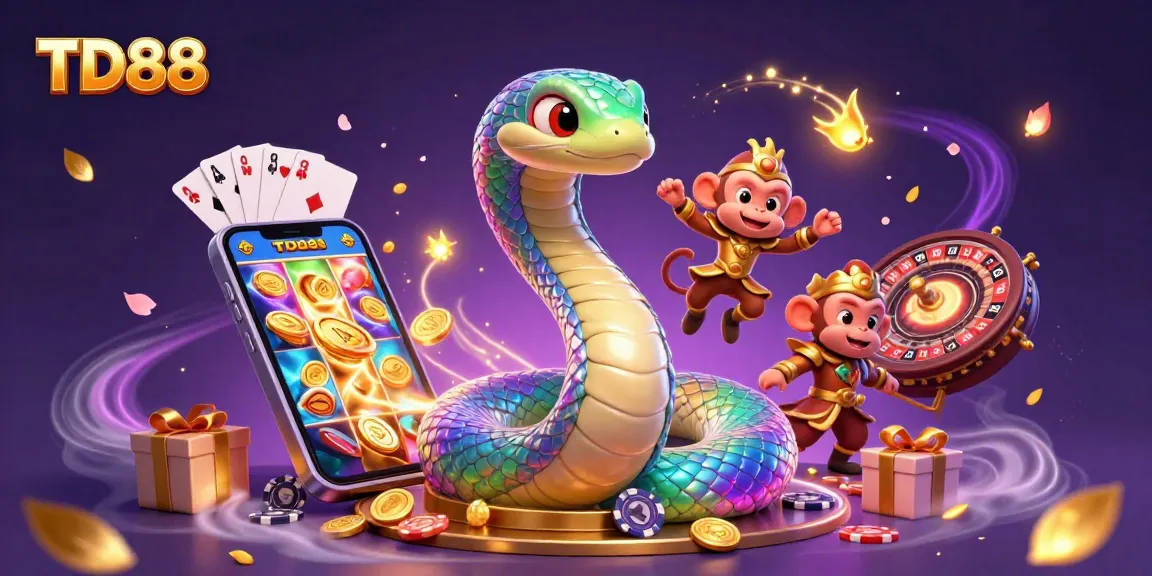 Experience thrilling wins at TD88 with vibrant casino games and colorful characters in action.