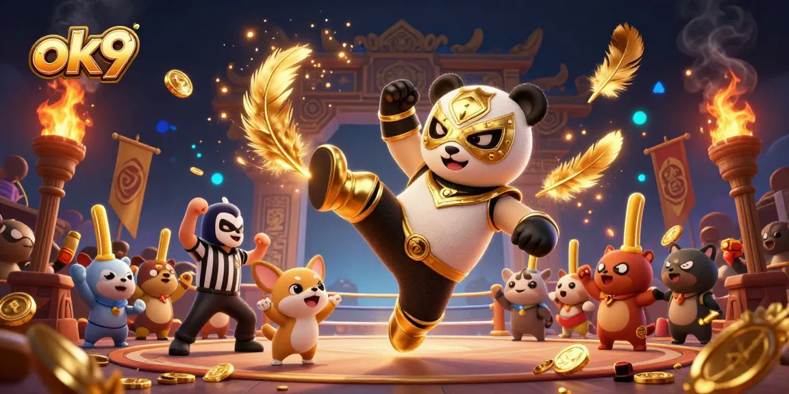 Experience exciting betting with ok9 at a vibrant casino scene featuring playful characters and dynamic elements.