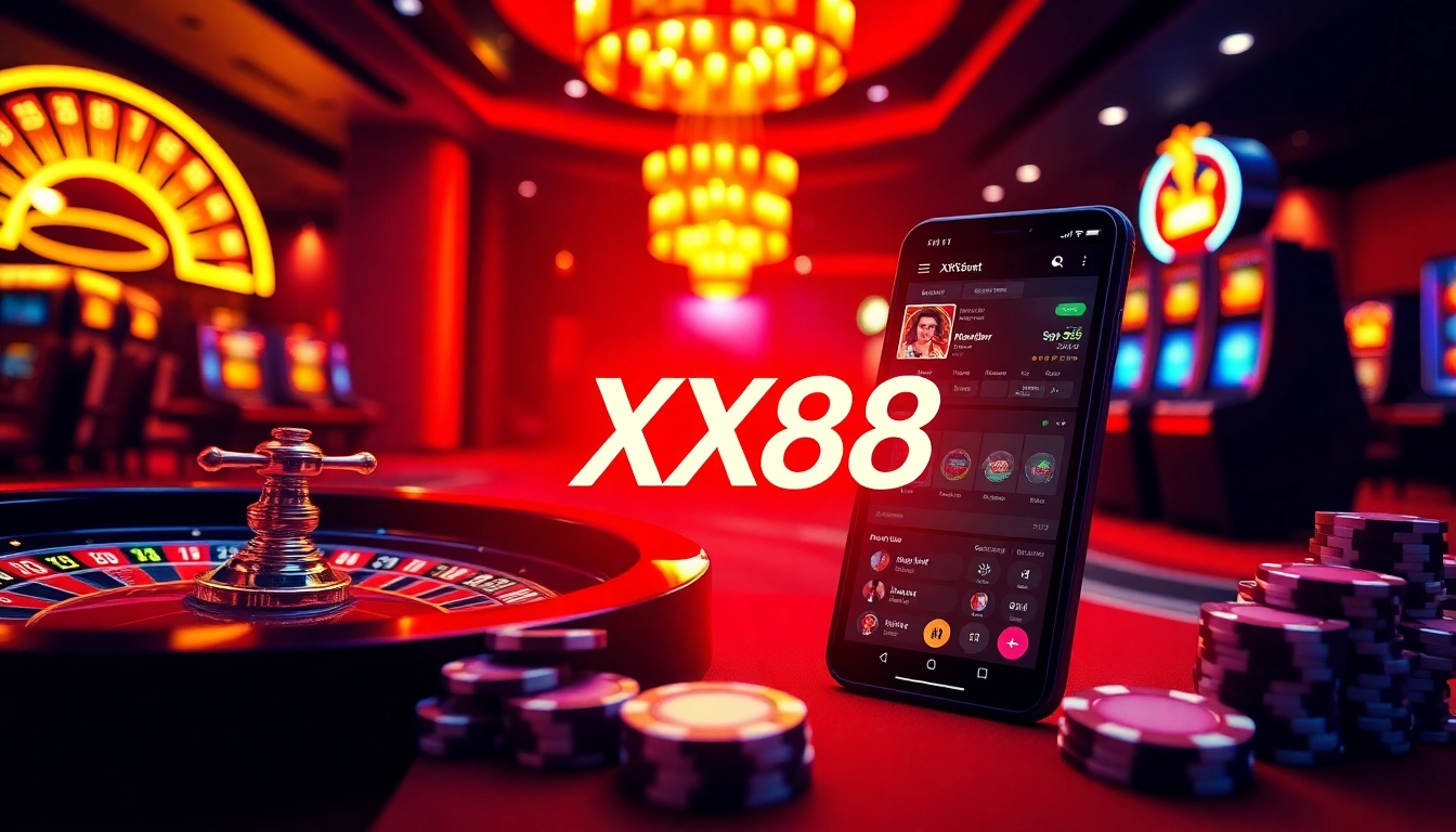Experience the thrill of winning with the official xx88 link at this vibrant casino scene.
