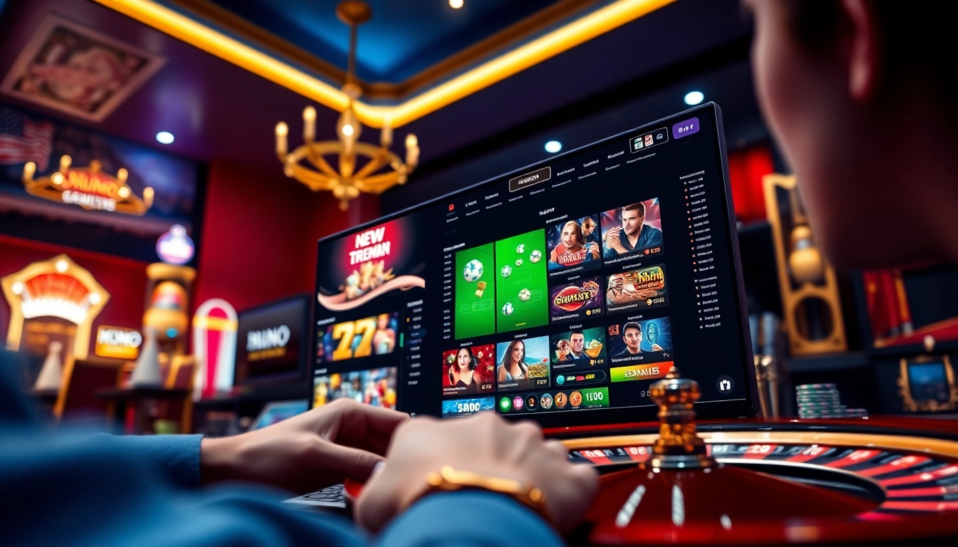 Experience the excitement of MMOO with vibrant gaming interfaces and casino elements.
