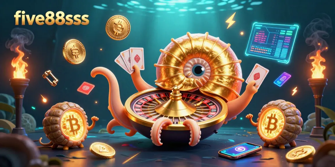 Experience five88sss in an exhilarating casino scene with vibrant 3D elements, immersive atmosphere.