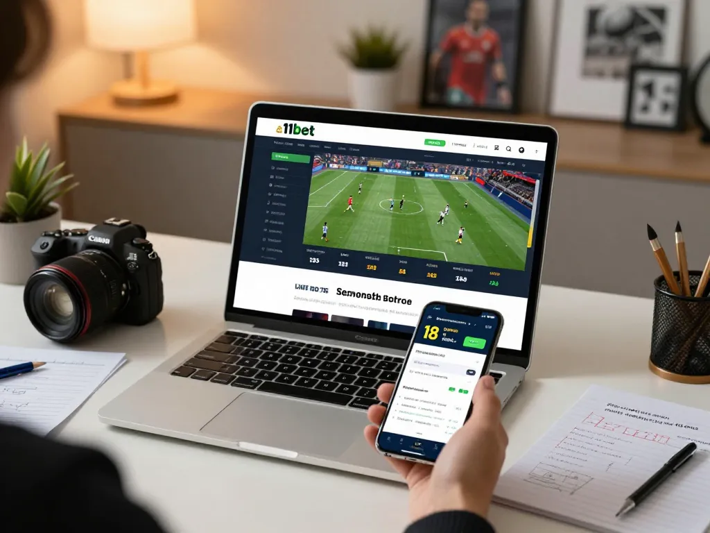 Sports betting on 11bet's interactive platform with live odds displayed.