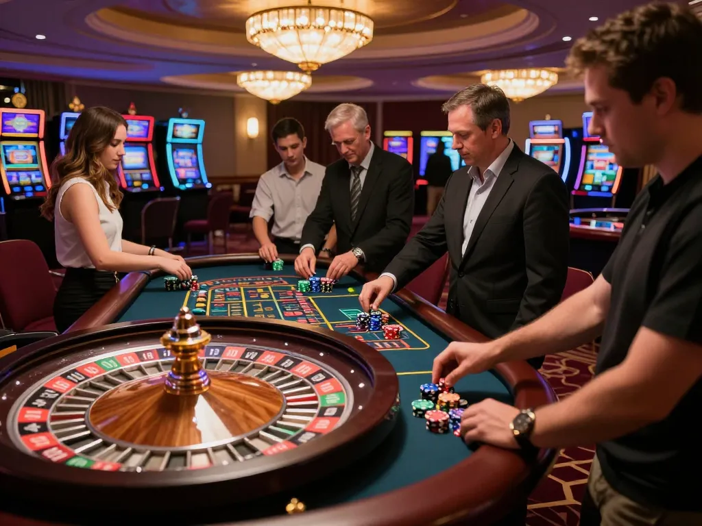 Experience the thrill of betting at https://s666no1.com/ with an exciting roulette table scene.