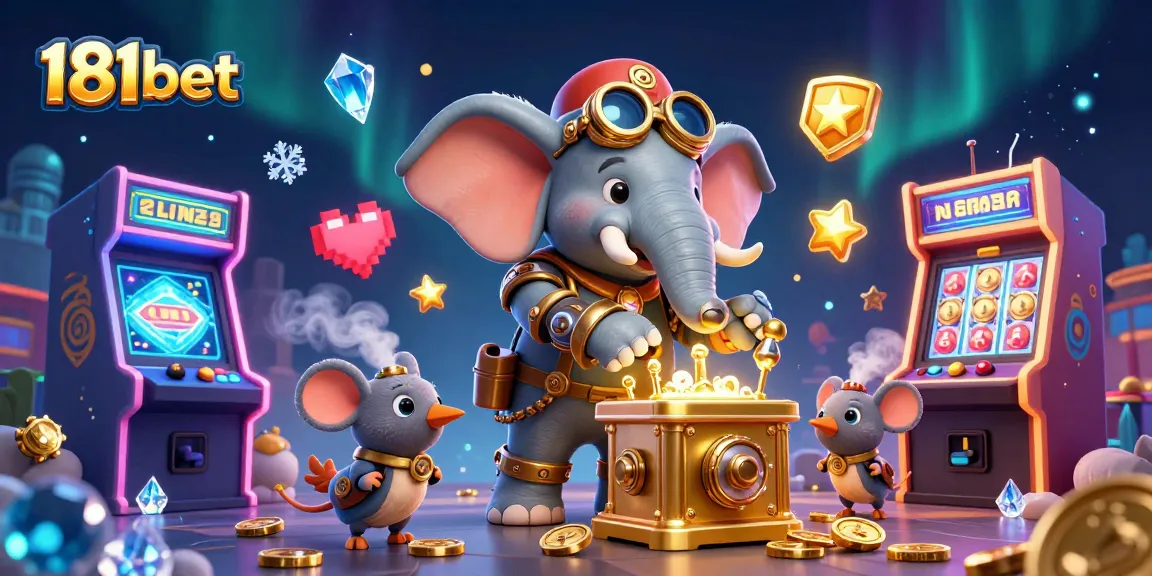 Experience thrilling gaming fun with 181bet in a magical 3D casino scene featuring vibrant characters and elements.