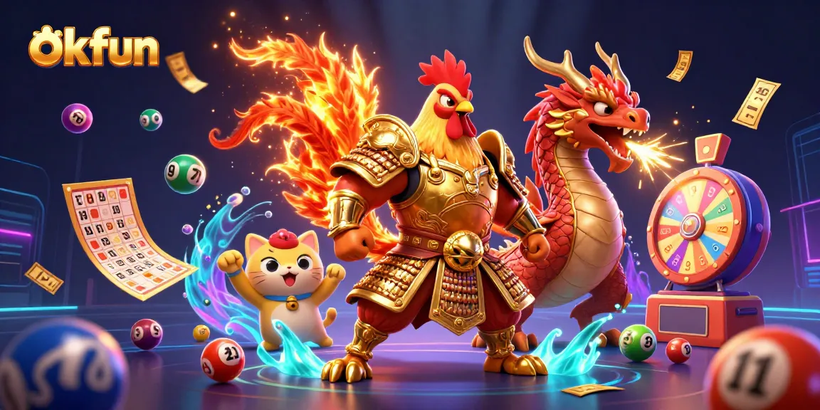 Engage in thrilling games at okfun with dynamic lottery elements and vibrant characters.
