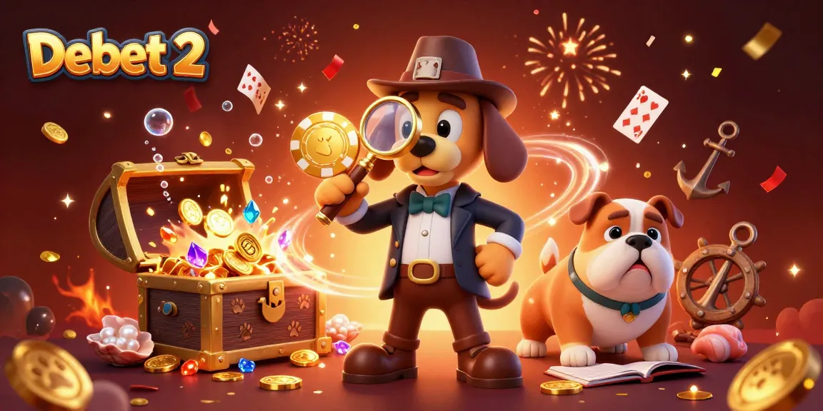 Play poker and win big with Debet 2 in this engaging casino adventure illustration.