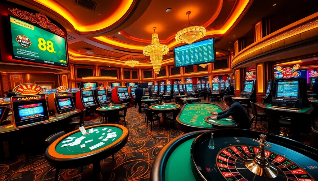 Players enjoying thrilling games at Go 88 casino, an ideal gambling spot with stunning visuals.