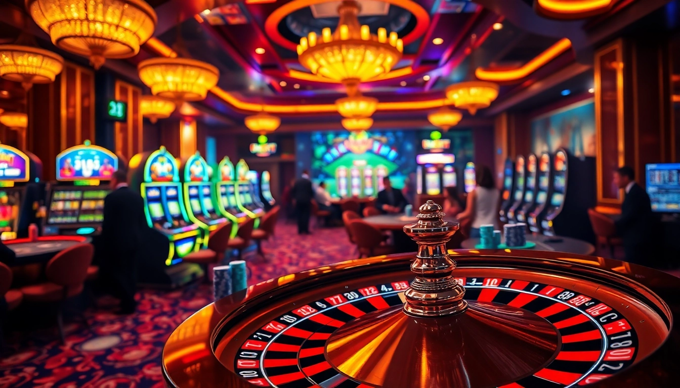 8kbet platform showcasing exciting casino games with vibrant slot machines and thrilling poker action.